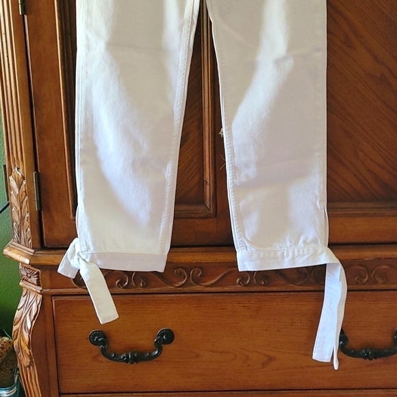 Boyish by Her Avery High Waist Straight leg with ankle ties in Vertigo. - Picture 2 of 13